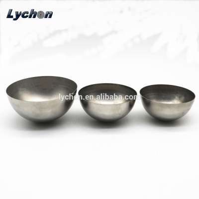 1/2 metal sphere aisi 304 stainless steel hemispherical head